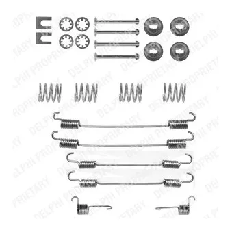 Kit d'accessoires, mâchoire de frein DELPHI LY1222