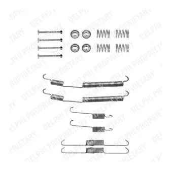 Kit d'accessoires, mâchoire de frein DELPHI LY1228