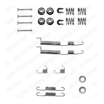 Kit d'accessoires, mâchoire de frein DELPHI LY1240