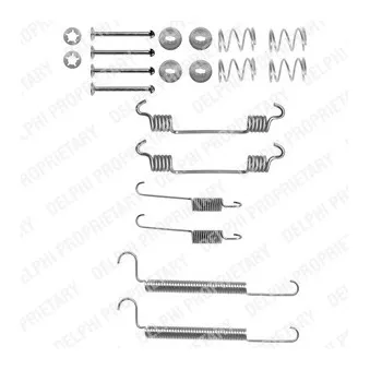 Kit d'accessoires, mâchoire de frein DELPHI LY1241