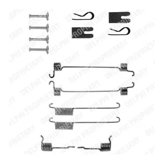 Kit d'accessoires, mâchoire de frein DELPHI LY1256