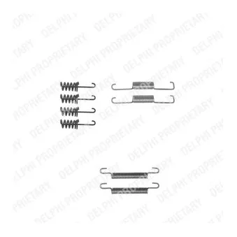 Kit d'accessoires, mâchoires de frein de stationnement DELPHI LY1258