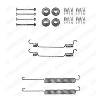 Kit d'accessoires, mâchoire de frein DELPHI LY1302