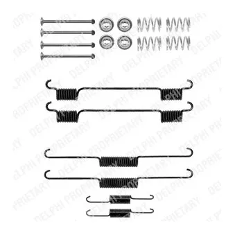 Kit d'accessoires, mâchoires de frein de stationnement DELPHI LY1313