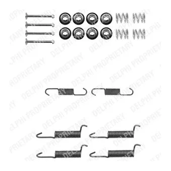 Kit d'accessoires, mâchoires de frein de stationnement DELPHI LY1315