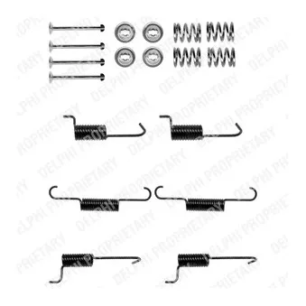 Kit d'accessoires, mâchoires de frein de stationnement DELPHI LY1317