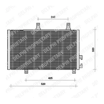 Condenseur, climatisation DELPHI TSP0225001