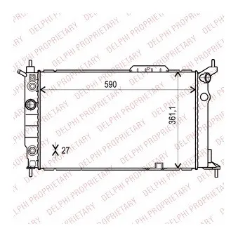 Radiateur, refroidissement du moteur DELPHI TSP0524003