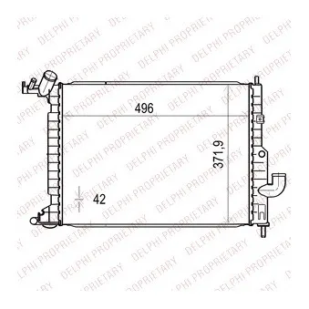 Radiateur, refroidissement du moteur DELPHI TSP0524013