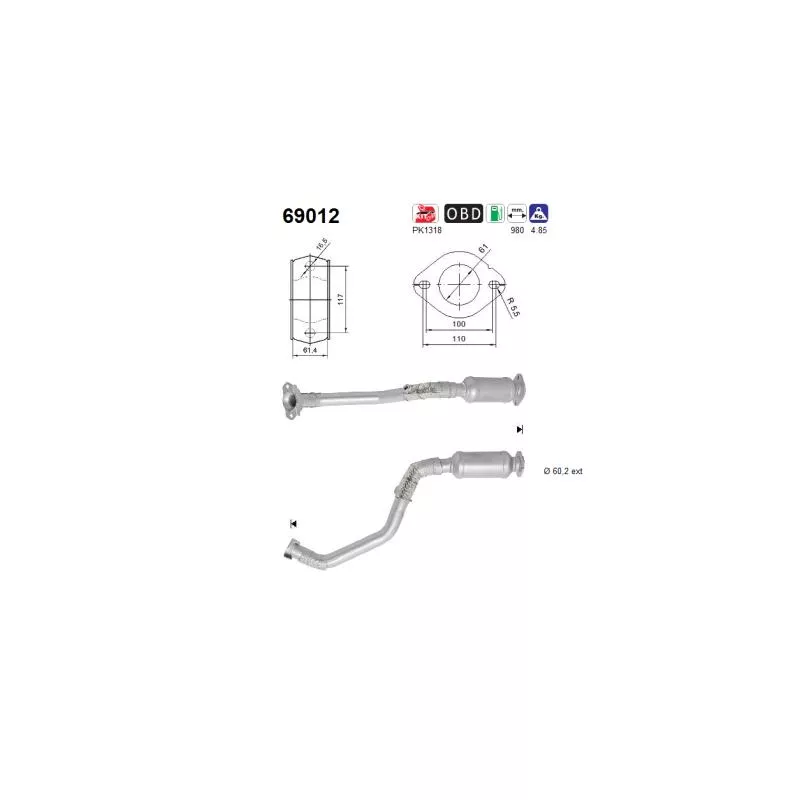 Catalyseur AS 69012