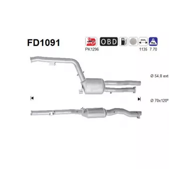 Filtre à particules / à suie, échappement AS FD1091