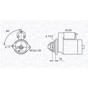 Démarreur MAGNETI MARELLI 063280049010