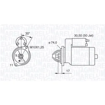 Démarreur MAGNETI MARELLI 063280056010