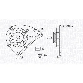 Alternateur MAGNETI MARELLI 063321000010