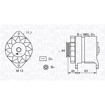 Alternateur MAGNETI MARELLI 063321044010