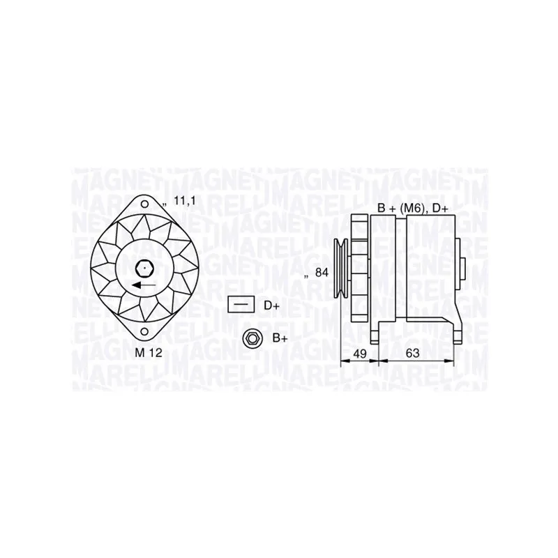 Alternateur MAGNETI MARELLI 063321044010