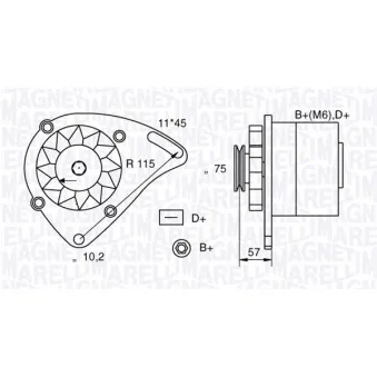 Alternateur MAGNETI MARELLI 063321067010