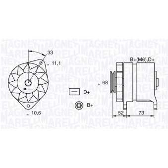 Alternateur MAGNETI MARELLI 063321154010