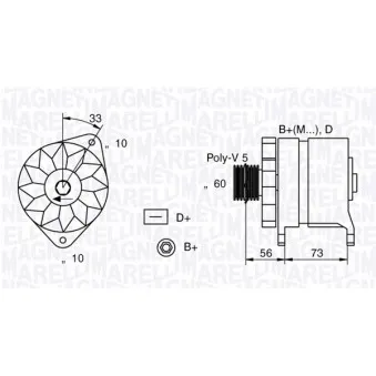 Alternateur MAGNETI MARELLI 063321155010