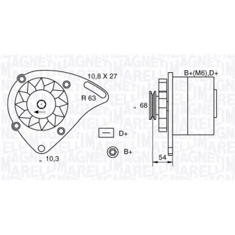 Alternateur MAGNETI MARELLI 063321165010