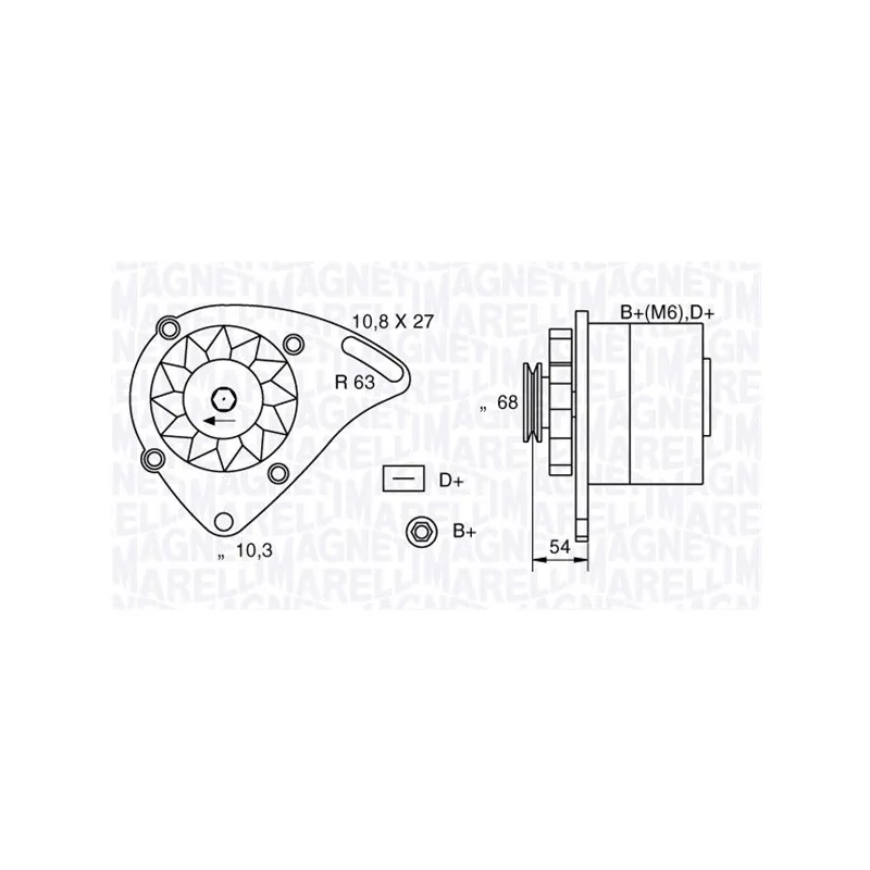 Alternateur MAGNETI MARELLI 063321165010