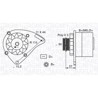 Alternateur MAGNETI MARELLI 063321173010