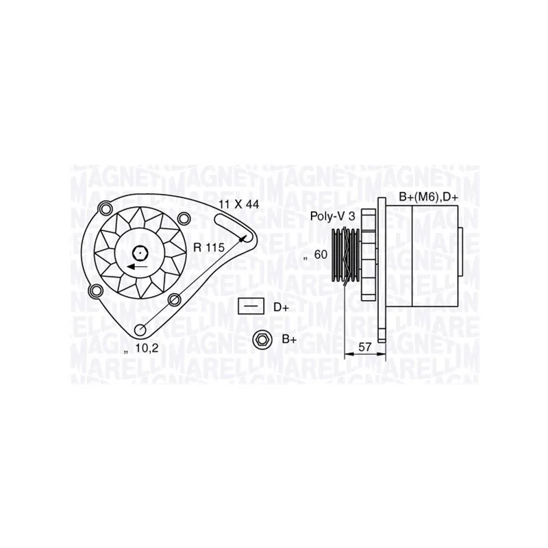 Alternateur MAGNETI MARELLI 063321173010