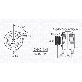 Alternateur MAGNETI MARELLI 063321347010