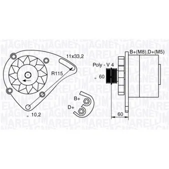 Alternateur MAGNETI MARELLI 063321600010