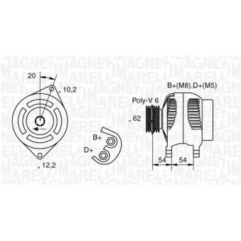 Alternateur MAGNETI MARELLI 063321729010