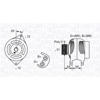 Alternateur MAGNETI MARELLI 063321839010