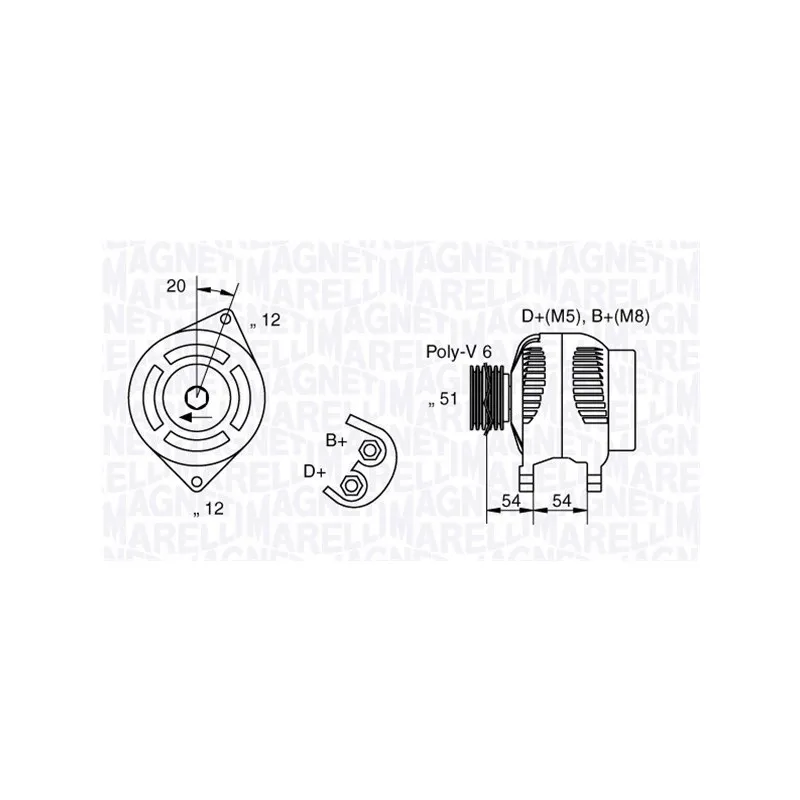 Alternateur MAGNETI MARELLI 063321839010