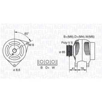 Alternateur MAGNETI MARELLI 063341695010