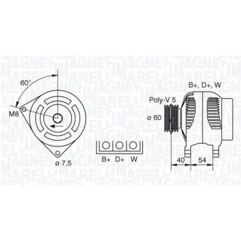 Alternateur MAGNETI MARELLI 063341730010