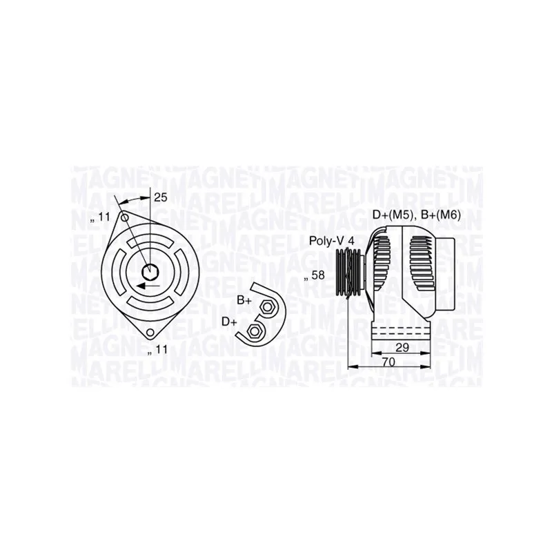 Alternateur MAGNETI MARELLI 063341896010