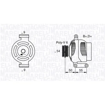 Alternateur MAGNETI MARELLI 063358061010