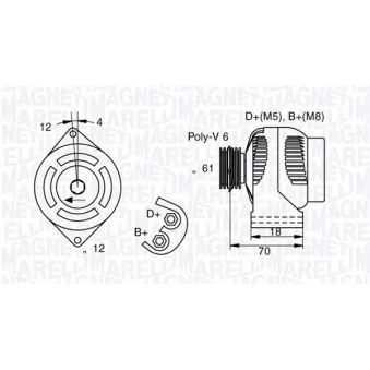 Alternateur MAGNETI MARELLI 063377005010