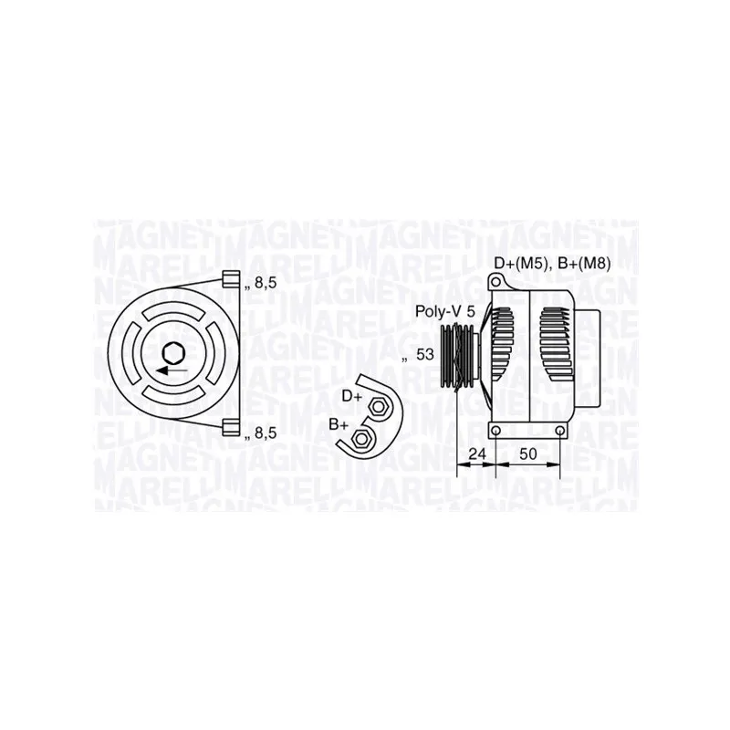 Alternateur MAGNETI MARELLI 063377008010