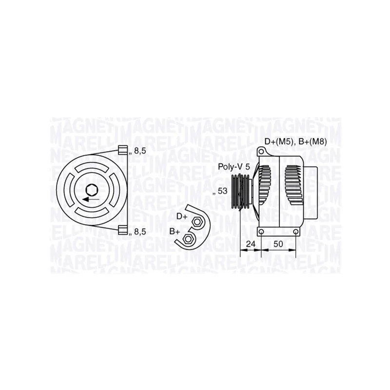 Alternateur MAGNETI MARELLI 063377013010