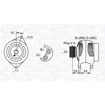 Alternateur MAGNETI MARELLI 063377016010