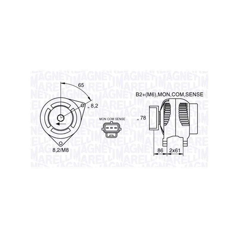 Alternateur MAGNETI MARELLI 063377412010