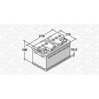 Batterie de démarrage MAGNETI MARELLI 068063057020