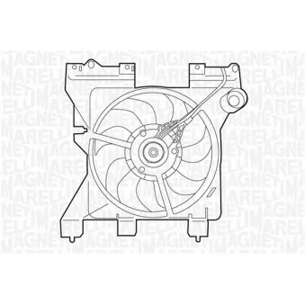 Ventilateur, refroidissement du moteur MAGNETI MARELLI 069422287010