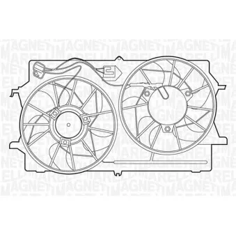 Ventilateur, refroidissement du moteur MAGNETI MARELLI 069422307010