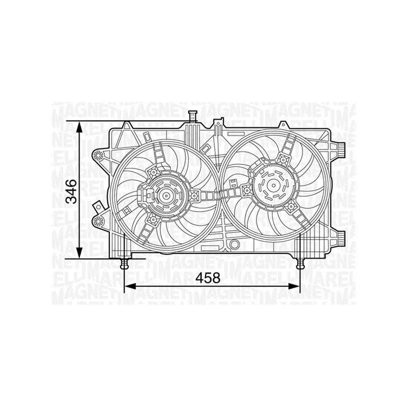 Ventilateur, refroidissement du moteur MAGNETI MARELLI 069422447010