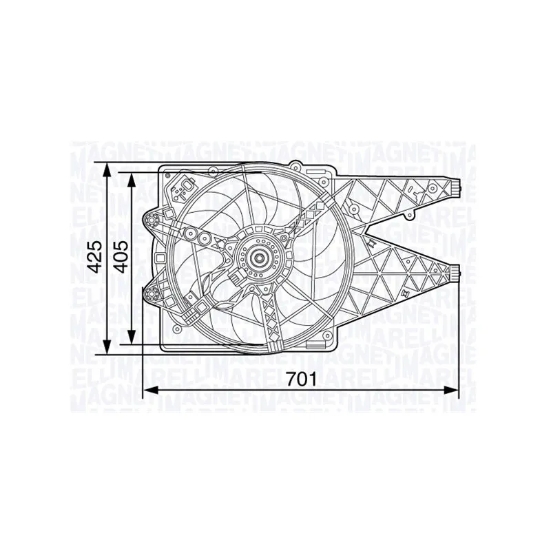 Ventilateur, refroidissement du moteur MAGNETI MARELLI 069422472010