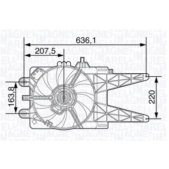 Ventilateur, refroidissement du moteur MAGNETI MARELLI 069422479010