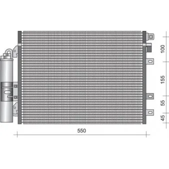 Condenseur, climatisation MAGNETI MARELLI 350203337000