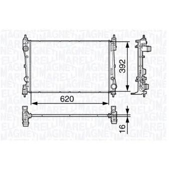 Radiateur, refroidissement du moteur MAGNETI MARELLI 350213131600