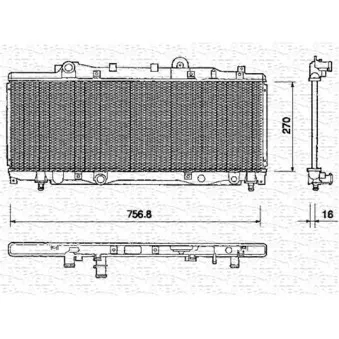 Radiateur, refroidissement du moteur MAGNETI MARELLI 350213157000